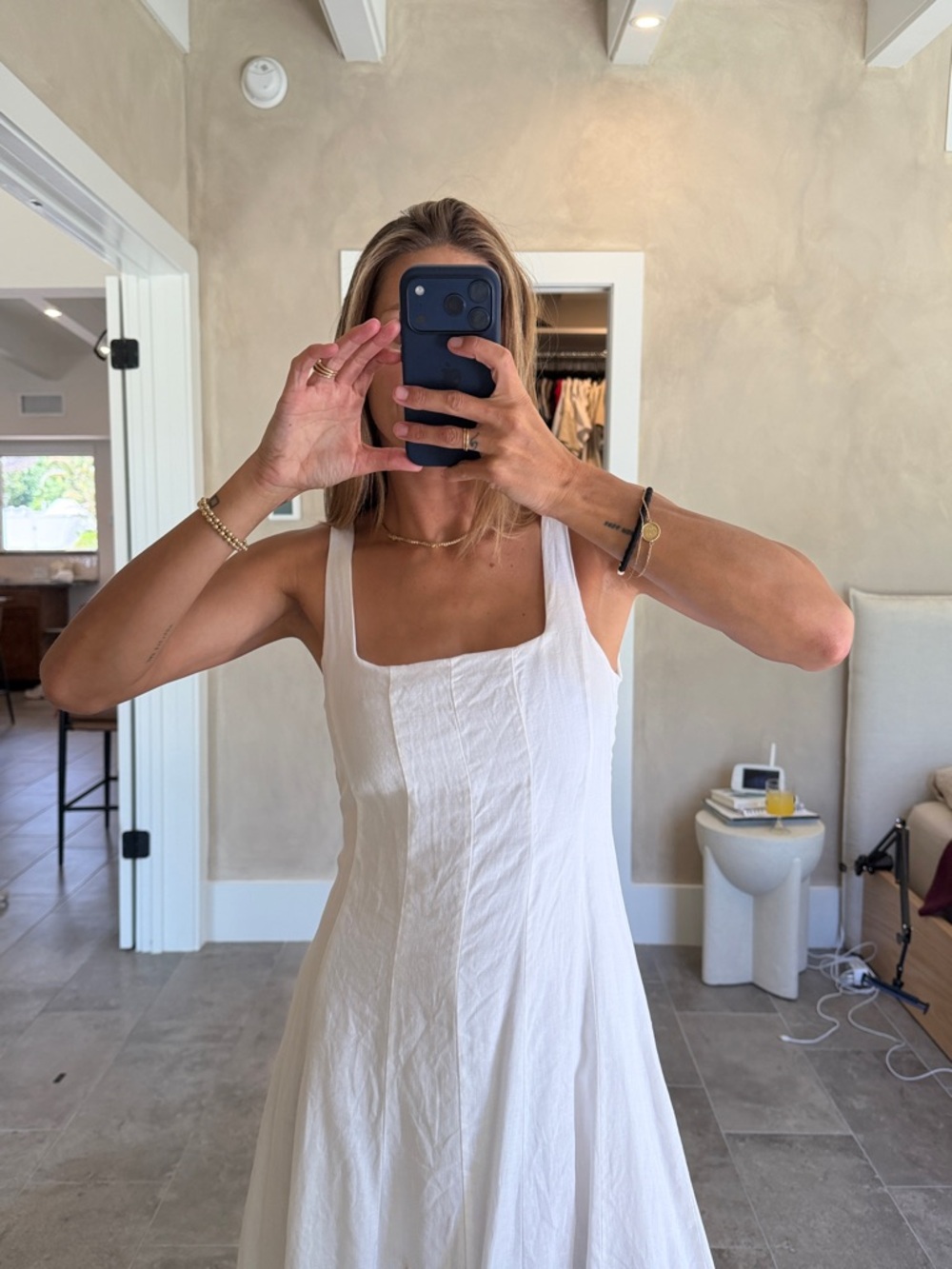 DISSH White Sleeveless Square-Neck Maxi Dress - Picture 3 of 6